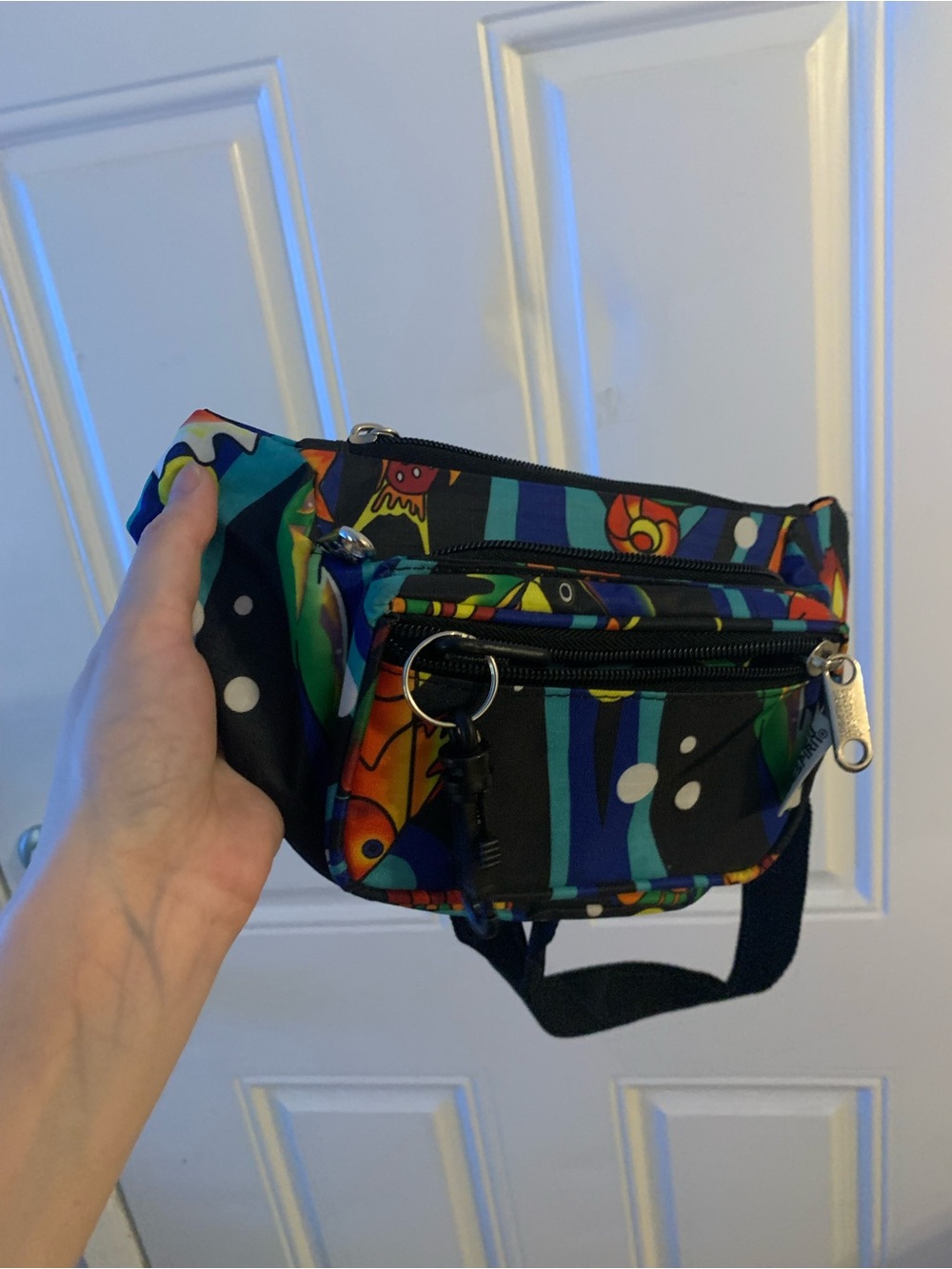 Hawaii Spirit Fanny Pack Sea and Fish Print Adjustable Belt Waist Bag NWOT